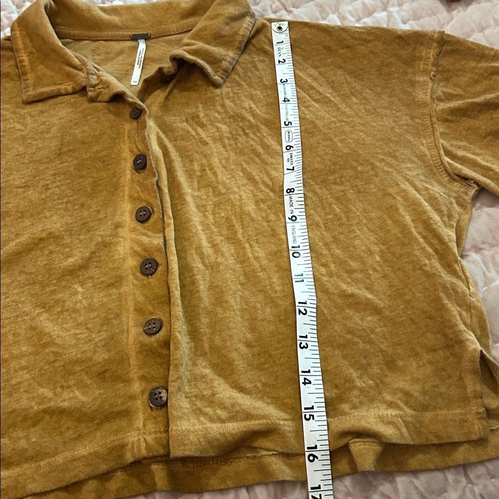 Free People weekend Amber Button-Down Shirt boxy extra small - Picture 7 of 7